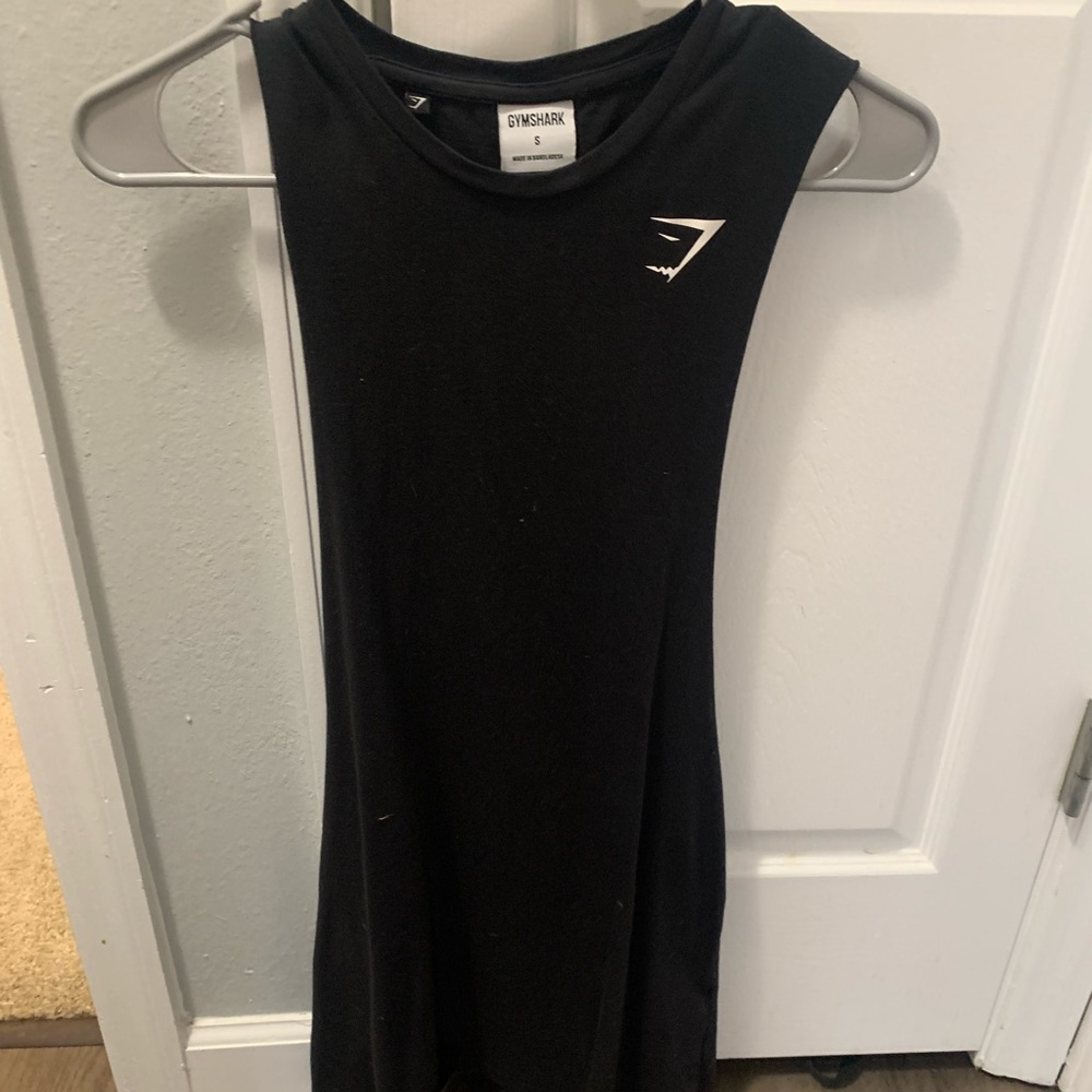 Men’s Black Small Gymshark Drop Arm Workout Tank Top